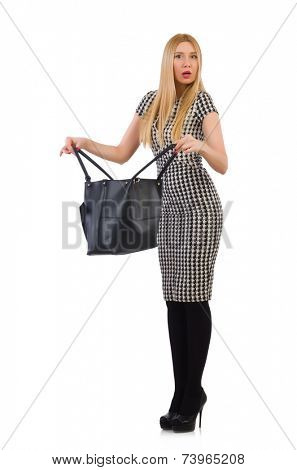 Woman with bag in fashion concept