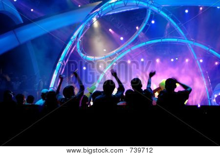 Personas en el concierto