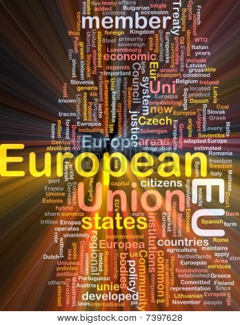 europäischen Union Word Wolke im Paket