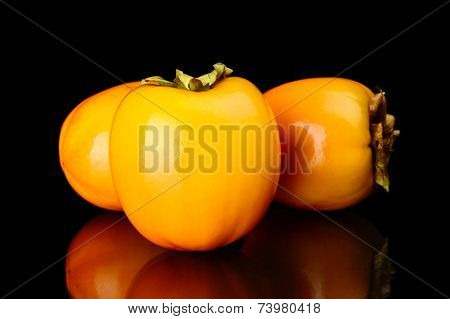 Many Sharon Kakis-diospyros Studio Shot Isolated Black