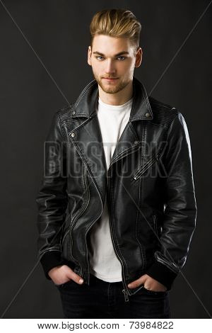 Studio portrait of a young fashion man 