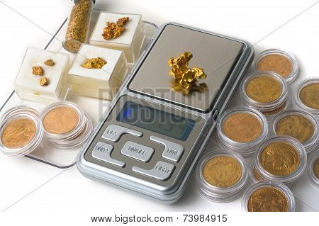 Weighing Of Gold