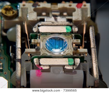 DVD-RW Laser head-unit close-up