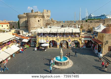Old city centre of Rhodes, Greece