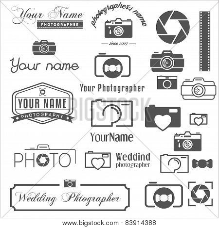 Collection of vintage, retro and modern logo, icons and elements for logotypes