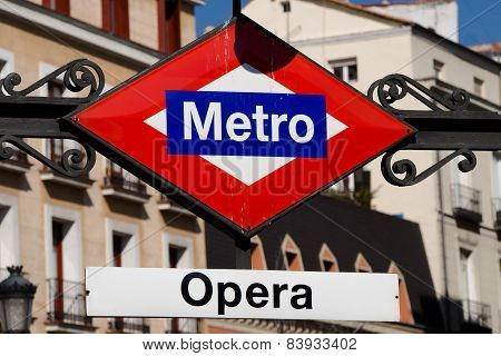 Metro Opera In Madrid