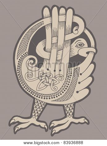 authentic decorative celtic bird