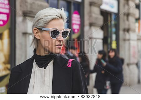 People Outside Jil Sander Fashion Show Building For Milan Women's Fashion Week 2015