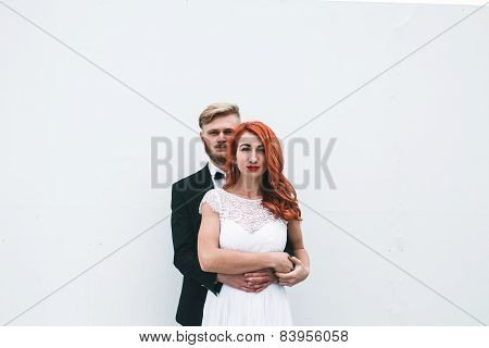 Wedding Couple In A Futuristic Building