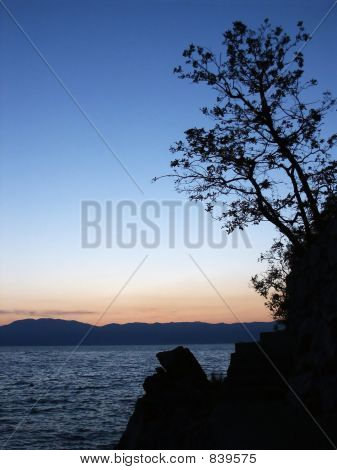 Adriatische zonsondergang