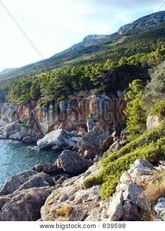 Jätte stenar i Adriatiska havet