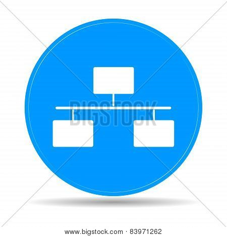 Local Area Network Icon. Flat