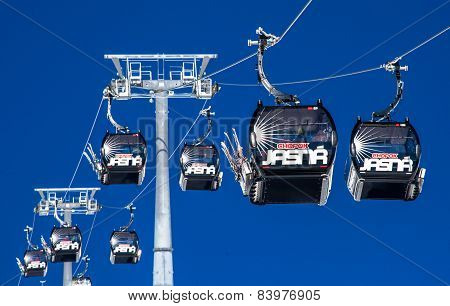 Black Cableway At Low Tatras, Slovakia