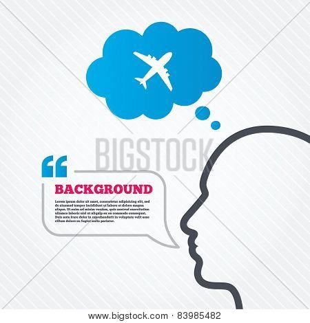 Airplane sign. Plane symbol. Travel icon.