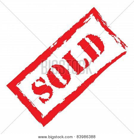 Vector red stamp sold