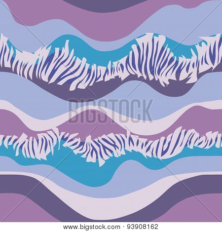 Abstract Waves And Stripes Seamless Pattern