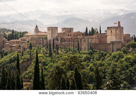 Alhambra, Famous Fortification In Granda (spain)