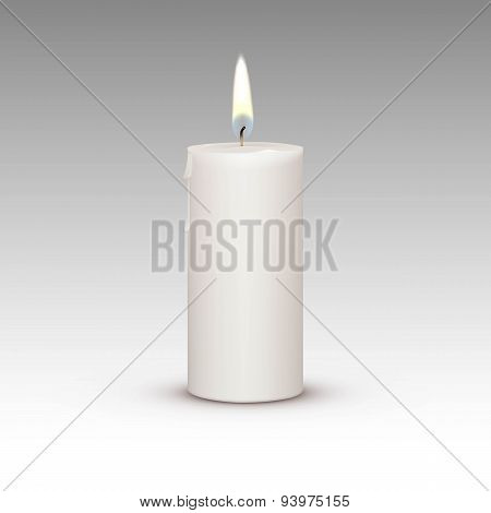 Candle Flame Fire Light Isolated on Background