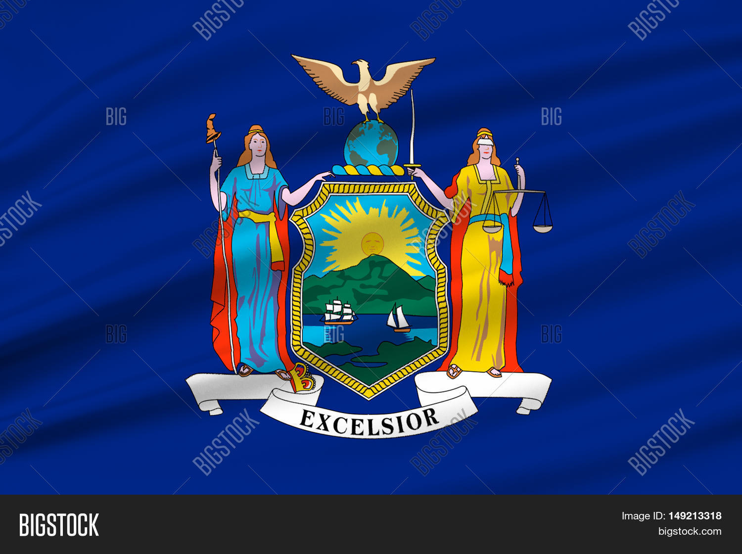 Flag New York State Image &amp; Photo (Free Trial) | Bigstock