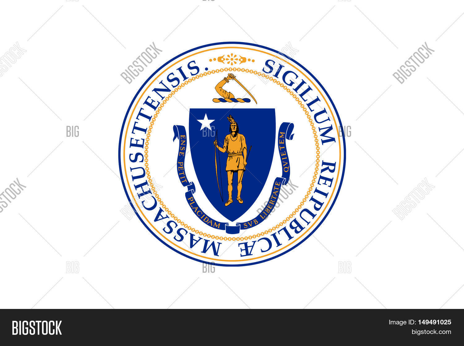 Flag Massachusetts Image & Photo (Free Trial) Bigstock