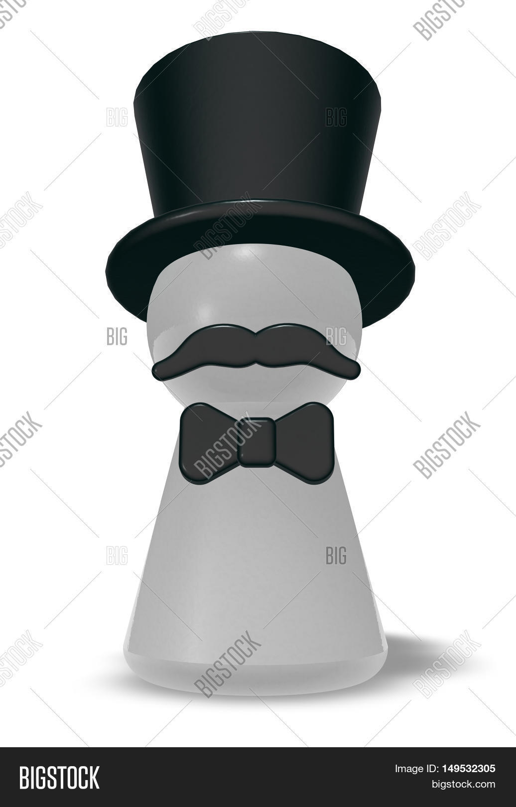 Pawn Top Hat Moustache Image \u0026 Photo (Free Trial) | Bigstock, image size:1036x1620