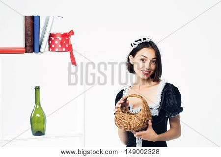 Smiling Girl Parlormaid