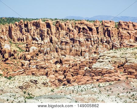 The Fiery Furnace is a maze of rocky fins pinnacles and passageways in Utah's Arches National Park.