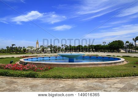 Fountain at Mosque Ahl Fas in Rabat Morocco