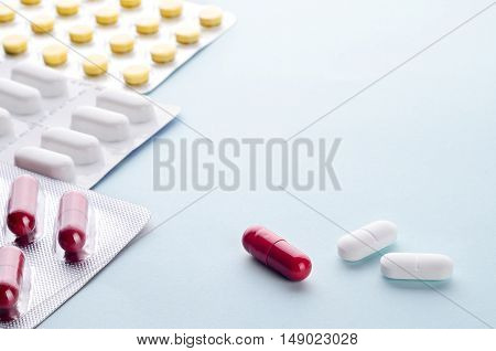 Pills And Capsules In A Blister