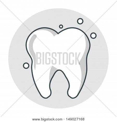Tooth icon. Dental medical and health care theme. Isolated design. Vector illustration