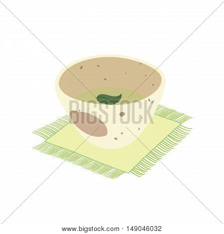 lines is vector of green tea cup
