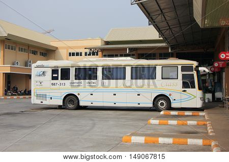 CHIANG MAI THAILAND - JUNE 11 2015: Bus of Nakhonchai air. Route Chiangmai and Ubon Ratchathani. Photo at New Chiangmai bus station thailand.