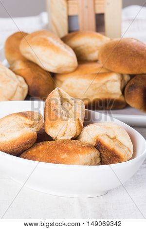 hot pandesal for breakfast, famous bread in the Philippines