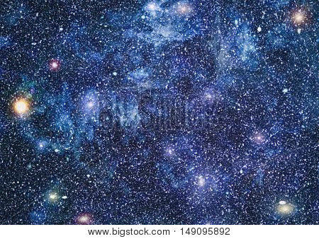 dark night sky with many stars. Milky way on the space background