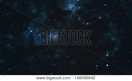 Deep space background with stardust and shining star. Milky way cosmic background. Star dust and pixie dust glitter space backdrop. Space stars and planet conceptual image.