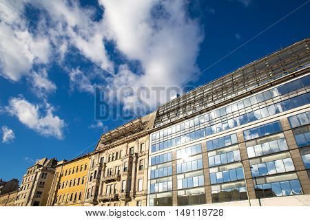Urban architecture in Budapest, in Hungary, Europe.