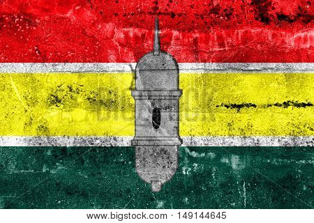 Flag Of Macapa, Amapa, Brazil, Painted On Dirty Wall
