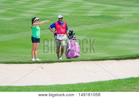 CHONBURI - FEBRUARY 28 : Gerina Piller of USA in Honda LPGA Thailand 2016 at Siam Country Club Pattaya Old Course on February 28 2016 in Chonburi Thailand.
