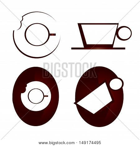 Design cup of chocolate on the coffee tray