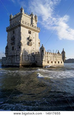 Bølger Infront af Belem Tower