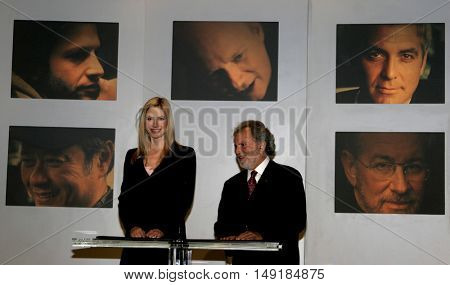 Mira Sorvino and Academy President Sid Ganis at the 78th Annual Academy Awards Nominations held at the Academy of Motion Picture Arts and Sciences in Beverly Hills, USA on January 31, 2006.