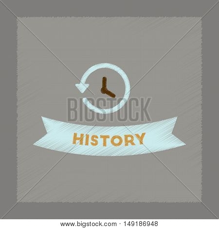 flat shading style icon of history lesson