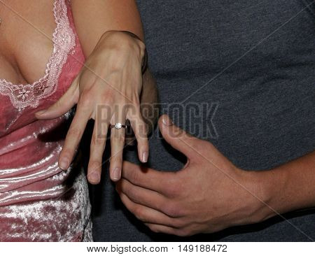 Lucas Black and fiance Maggie at the World premiere of 'Jarhead' held at the Arclight Cinemas in Hollywood, USA on October 27, 2005.