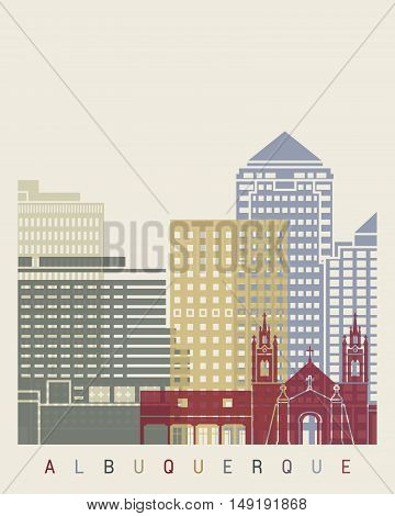 Albuquerque Skyline Poster