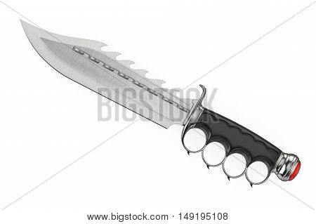 Knife old blade whinger in medieval style. 3D graphic