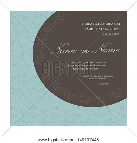 Wedding nvitation or greeting floral card. Background. Vector illustration