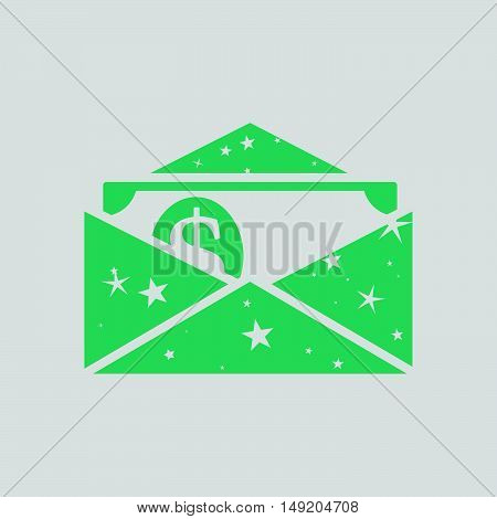 Birthday Gift Envelop Icon With Money