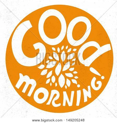 Good Morning lettering. Stock vector. Vector illustration.
