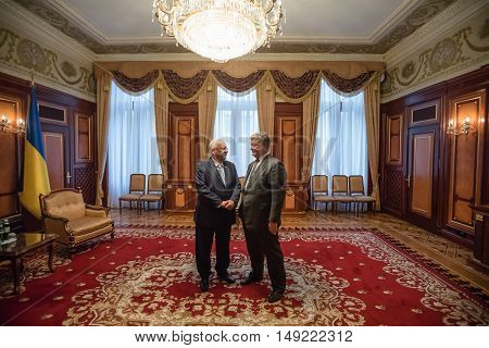 Petro Poroshenko And President Of Israel Reuven Rivlin