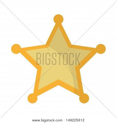sherif star emblem icon vector illustration design